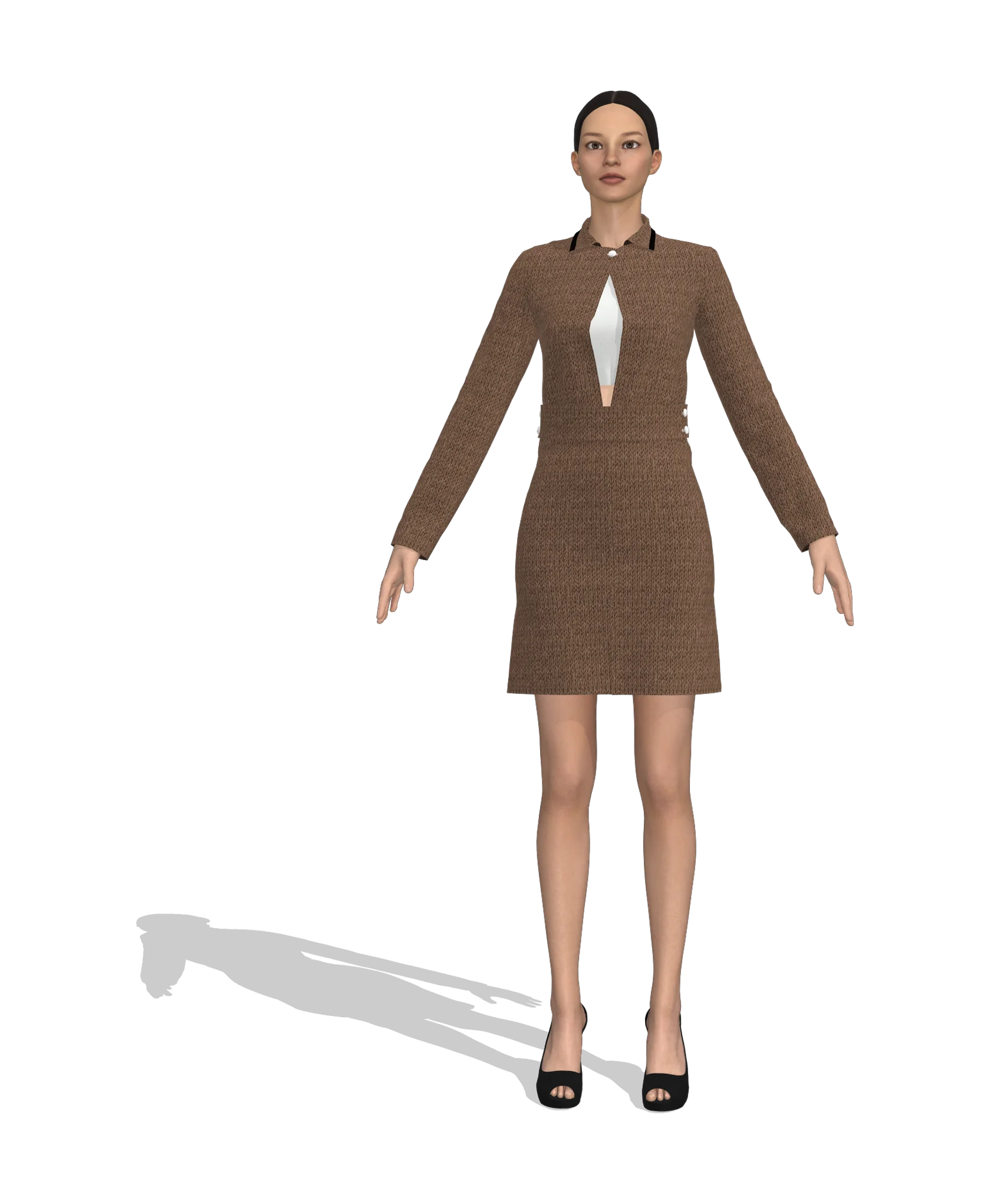 KDscion p135 full sleeve sheath dress